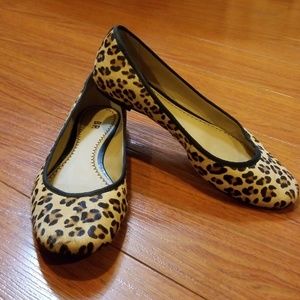 Leopard print flats
